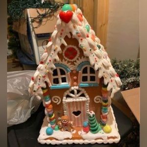 Light up gingerbread house Christmas decoration